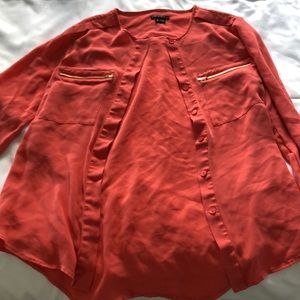 Theory coral blouse